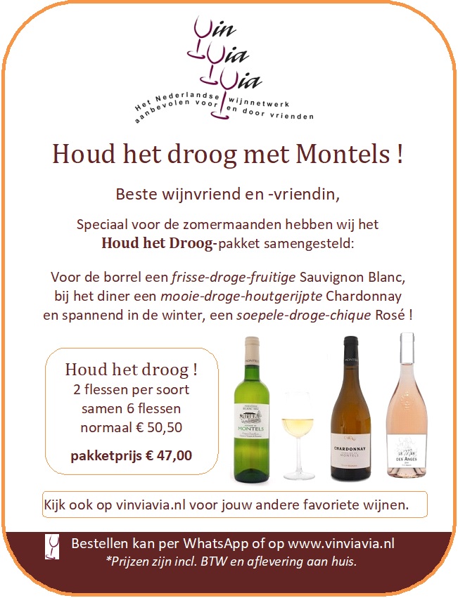Houd het droog met Montels - pakket